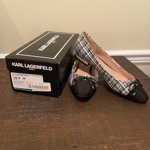 Karl Lagerfeld Nantes 2 Boucle tweed flats
